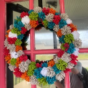 Pom Pom Wreath